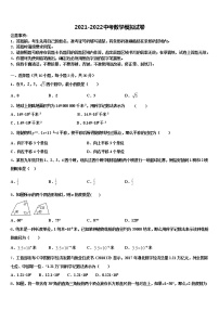 2022届山东省新泰市中考数学模拟精编试卷含解析