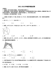 2022届山东省沂源县市级名校中考三模数学试题含解析