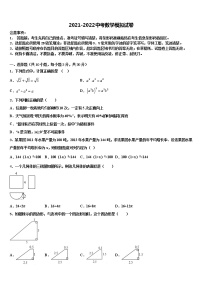 2022届山东省潍坊诸城市达标名校中考数学押题试卷含解析