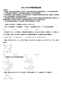 2022届四川省南充市嘉陵区达标名校中考数学对点突破模拟试卷含解析