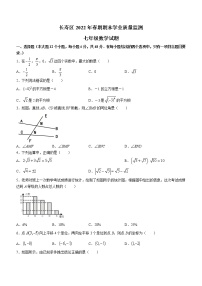 重庆市长寿区2021-2022学年七年级下学期期末数学试题(word版含答案)