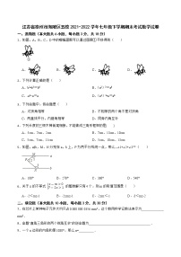 江苏省泰州市海陵区五校2021-2022学年七年级下学期期末考试数学试卷(word版含答案)