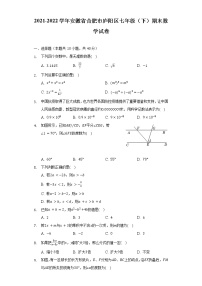 2021-2022学年安徽省合肥市庐阳区七年级（下）期末数学试卷（含解析）