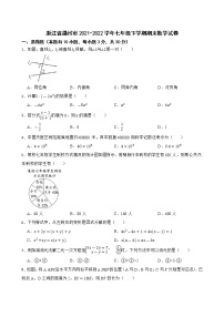 浙江省温州市2021-2022学年七年级下学期期末数学试卷 (word版含答案)