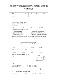 2021-2022学年湖北省武汉市江岸区、东西湖区七年级（下）期末数学试卷（含解析）