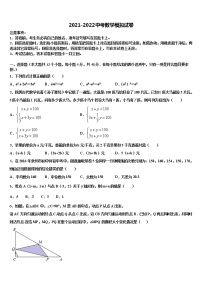 2022年湖北省襄阳市枣阳县重点名校毕业升学考试模拟卷数学卷含解析