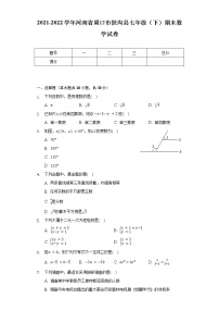 2021-2022学年河南省周口市扶沟县七年级（下）期末数学试卷(含解析)