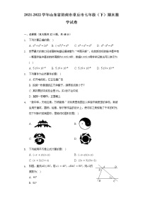 2021-2022学年山东省济南市章丘市七年级（下）期末数学试卷（含解析）