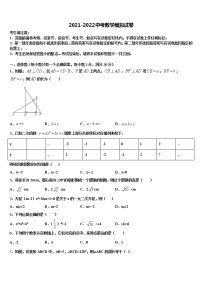 2022年吉林省镇赉县镇赉镇中学中考数学模拟精编试卷含解析