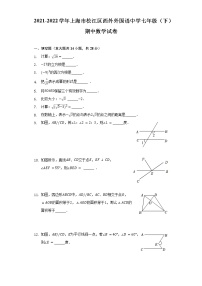 2021-2022学年上海市松江区西外外国语中学七年级（下）期中数学试卷（含解析）