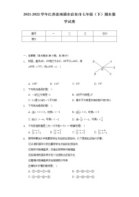 2021-2022学年江苏省南通市启东市七年级（下）期末数学试卷（含解析）