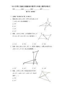 初中数学人教版八年级上册12.1 全等三角形精品同步测试题