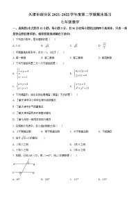 天津市部分区2021-2022学年七年级下学期期末练习数学试题(word版含答案)