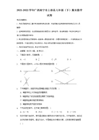 广西南宁市上林县 2021-2022学年七年级下学期期末数学试卷 (word版含答案)