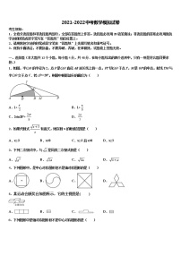 2022年江苏省南通市如皋中考数学适应性模拟试题含解析