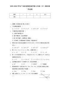 2021-2022学年广东省深圳实验学校七年级（下）期末数学试卷(Word解析版）