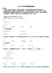 2022年江苏省南京市南京师范大附属中学中考数学模拟精编试卷含解析