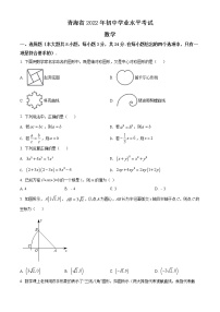 2022年青海省中考数学真题(word版含答案)