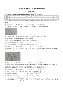 湖南省湘西土家族苗族自治州龙山县2021-2022学年八年级上学期期末数学试题(word版含答案)