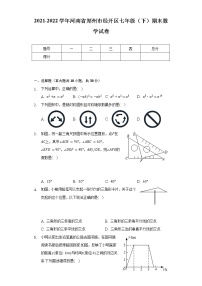 2021-2022学年河南省郑州市经开区七年级（下）期末数学试卷（Word解析版）