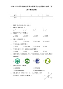 2021-2022学年湖南省怀化市新晃县乡镇学校七年级（下）期末数学试卷（Word解析版）