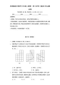 苏科版八年级上册第一章 全等三角形综合与测试单元测试测试题