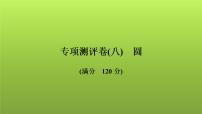 2022年中考数学人教版一轮复习讲练课件：专项测评卷(八)圆