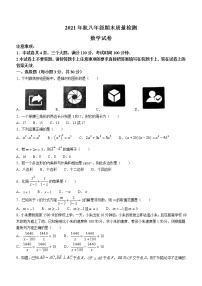 河南省商丘市柘城县2021-2022学年八年级上学期期末数学试题2(word版含答案)