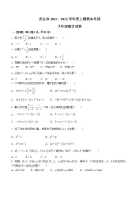 河南省三门峡市灵宝市2021-2022学年八年级上学期期末数学试题(word版含答案)