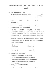 2021-2022学年江西省上饶市广信区七年级（下）期末数学试卷（Word解析版）