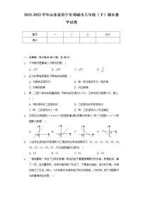 2021-2022学年山东省济宁市邹城市八年级（下）期末数学试卷（Word解析版）