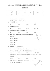 2021-2022学年辽宁省大连市沙河口区七年级（下）期末数学试卷（Word解析版）