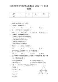 2021-2022学年河南省商丘市虞城县七年级（下）期末数学试卷（Word解析版）