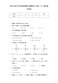 2021-2022学年河南省漯河市临颍县八年级（下）期末数学试卷（Word解析版）