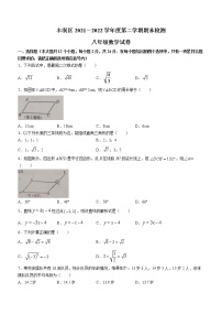 河北省唐山市丰润区2021-2022学年八年级下学期期末数学试题(word版含答案)