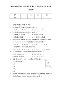 2021-2022学年广东省湛江市廉江市八年级（下）期末数学试卷（Word解析版）