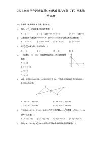 2021-2022学年河南省周口市沈丘县八年级(下)期末数学试卷-(Word解析版)