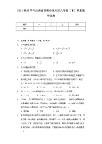 2021-2022学年云南省昆明市东川区八年级（下）期末数学试卷（Word解析版）