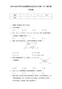 2021-2022学年江西省赣州市经开区七年级（下）期中数学试卷（Word解析版）