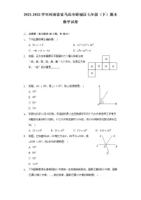 2021-2022学年河南省驻马店市驿城区七年级（下）期末数学试卷（Word解析版）
