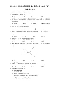 2021-2022学年湖南师大附中博才实验中学七年级（下）期末数学试卷（Word解析版）