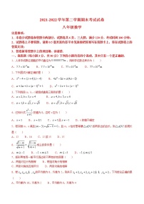 河南省濮阳市范县2021-2022学年八年级下学期期末数学试题(word版含答案)