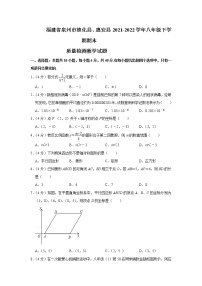 福建省泉州市德化县、惠安县2021-2022学年八年级下学期期末质量检测数学试题(word版含答案)