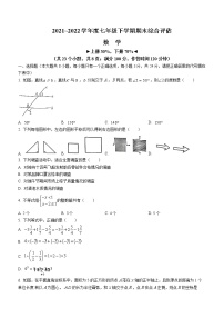 云南省楚雄彝族自治州双柏县2021-2022学年七年级下学期期末数学试题(word版含答案)