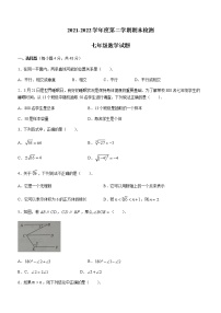 山东省德州市陵城区2021-2022学年七年级下学期期末数学试题(word版含答案)