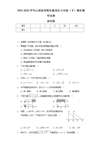 2021-2022学年云南省昆明市盘龙区七年级（下）期末数学试卷（Word解析版）