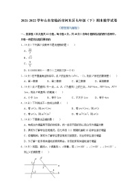 山东省临沂市河东区2021-2022学年七年级下学期期末数学试卷