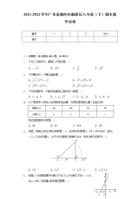 2021-2022学年广东省潮州市湘桥区八年级(下)期末数学试卷(Word解析版)