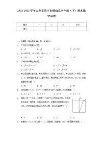 2021-2022学年山东省济宁市微山县八年级（下）期末数学试卷（Word解析版）