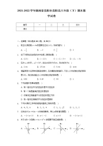 2021-2022学年湖南省岳阳市岳阳县八年级（下）期末数学试卷（Word解析版）